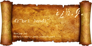 Ábri Jenő névjegykártya