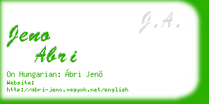 jeno abri business card